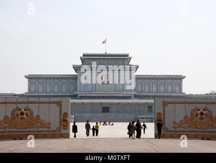 Kumsusan memorial palace entrance, Pyongan Province, Pyongyang, North Korea Stock Photo