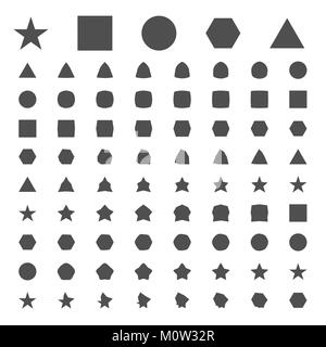 simple geometric figures of metamorphosis Stock Vector