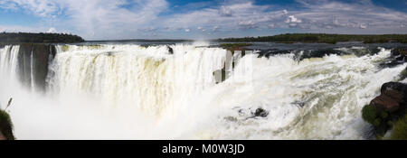 View of The Devil's Throat, The Iguazu Falls, Argentina Stock Photo