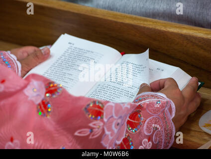 Sunday mass in protestant Bongsu church, Pyongan Province, Pyongyang, North Korea Stock Photo