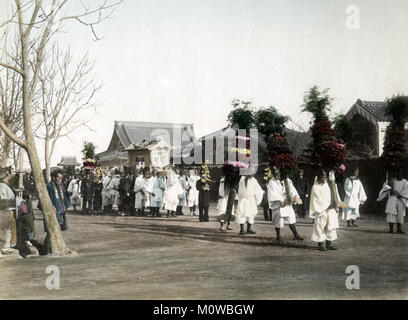 c. 1880s Japan - funeral procession Stock Photo