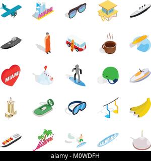 Probationary icons set, isometric style Stock Vector