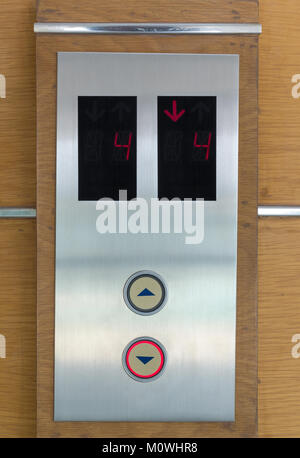 Elevator Button up and down direction. Stock Photo