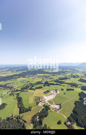 Aerial view of Rottenbuch, Weilheim-Schongau district, Bavaria, Germany Stock Photo