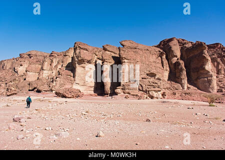 Solomon's Pillars in Timna Park in the Arava Valley of Israel Stock Photo