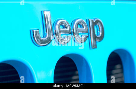 GALATI, ROMANIA - SEPTEMBER 2, 2017: Jeep is a brand of American automobiles that produce solely of sport utility vehicles and off-road vehicles Stock Photo