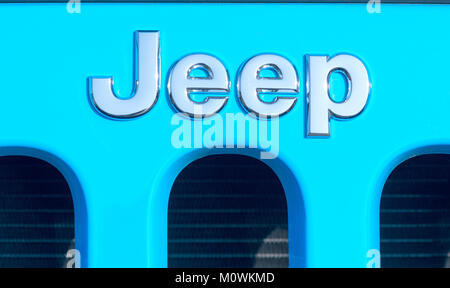 GALATI, ROMANIA - SEPTEMBER 2, 2017: Jeep is a brand of American automobiles that produce solely of sport utility vehicles and off-road vehicles Stock Photo