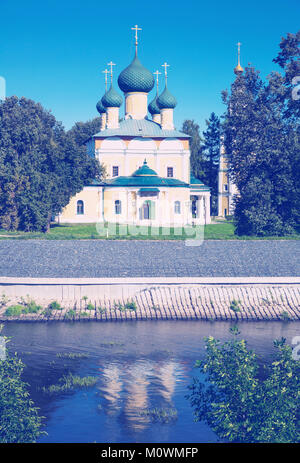 russian orthodox Transfiguration cathedral in Uglich Kremlin complex, Russia Stock Photo