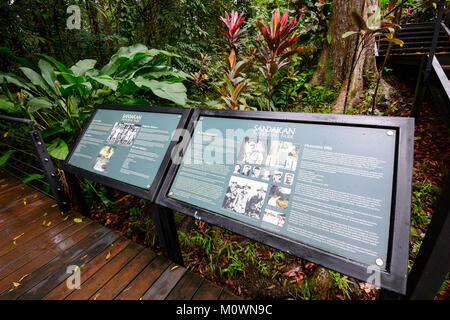 Sandakan Memorial Park is on the Heritage Trail, Sandakan, Sabah, Borneo, Malaysia Stock Photo