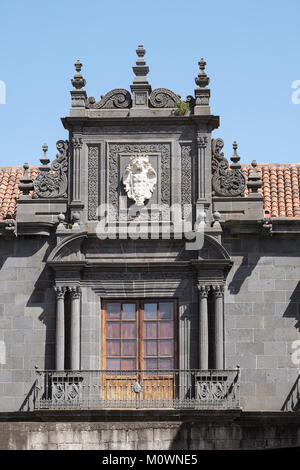 Casa Salazar, 17th century, destroyed by fire in 2006, now fully restored, San Cristobal de La Laguna, Tenerife, Canary Islands, Spain, Stock Photo