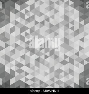 3D abstract geometric white and gray triangle isometric view background and texture, vector illustration Stock Vector
