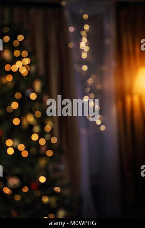 christmas lights abstract Stock Photo