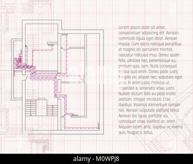 Design project of heating Stock Vector