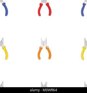 Seamless pattern background with pliers Stock Vector