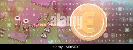 Composite image of bitcoins Stock Photo