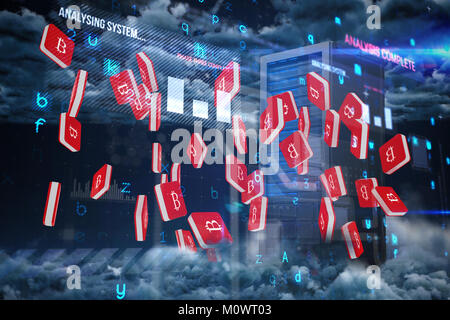 Composite image of virus background Stock Photo