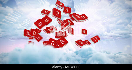 Composite image of bitcoin symbol Stock Photo