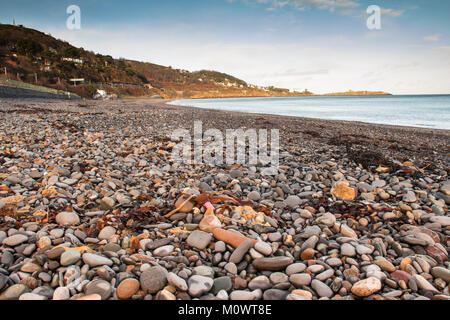 Killiney Beach with a view of Sorrento Terrace Stock Photo