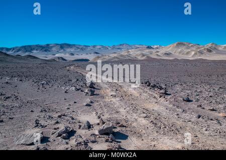 Argentine,Catamarca province,Puna desert,El Penon,track near campo de Piedra Pomez Stock Photo