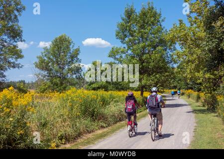 Canada,Quebec province,Montreal,Iles de Boucherville National Park a park on the St. Lawrence Islands famous for its bike paths Stock Photo