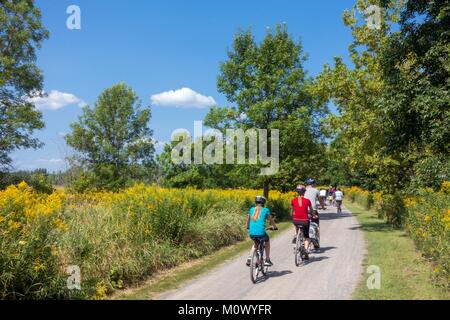 Canada,Quebec province,Montreal,Iles de Boucherville National Park a park on the St. Lawrence Islands famous for its bike paths Stock Photo