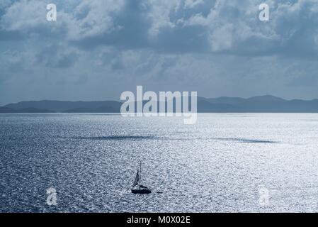 British Virgin Islands,Jost Van Dyke,Little Harbour,seascape Stock Photo