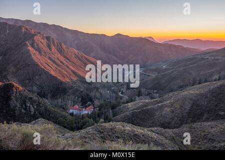 Argentina,Mendoza Province,Villavicencio,road into Villavicencio Nature Preserve Stock Photo