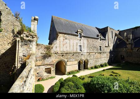 France,Cotes d'Armor,stop on the Way of St James,Paimpol,Beauport abbey 13th century Stock Photo