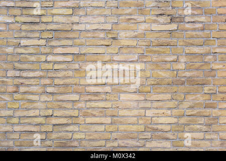Part of old yellow brick wall - close up Stock Photo