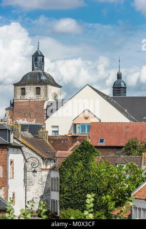 France,Pas-de-Calais,Montreuil-sur-Mer,fortified city,Saint-Saulve church Stock Photo