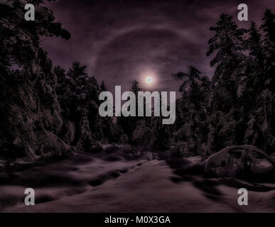 Dark Moon in Winterland Stock Photo