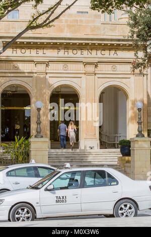 Malta,Valletta,listed as World Heritage by UNESCO,Phoenicia Hotel Stock Photo