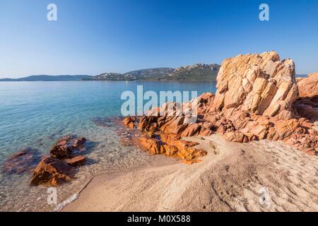 France,South Corsica,Lecci,beach of Cala Rossa Stock Photo