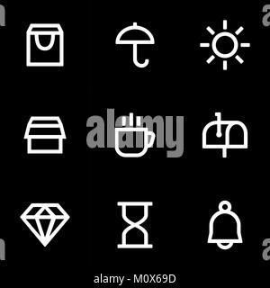 Set of icons for simple flat style ui design. Stock Vector