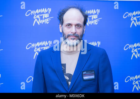 Roma, Italy. 24th Jan, 2018. Italian director Luca Guadagnino Photocall in Rome of the movie 'Chiamami col tuo Nome' (original title: 'Call me by your Name') Credit: Matteo Nardone/Pacific Press/Alamy Live News Stock Photo