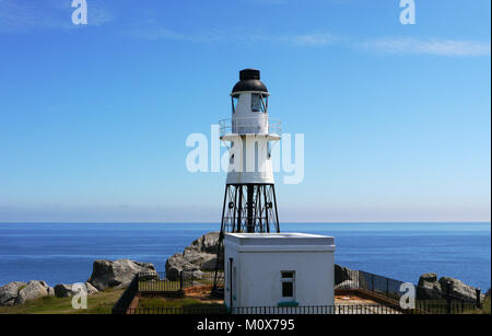 Peninnis Head Lighthouse on St Marys Island, Isles of Scilly, England, Cornwall, United Kingdom. Stock Photo