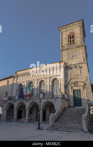 A country hit by the strong earthquake of magnitude 6.5 on 30 October 2016. Norcia, Umbria, in the province of Perugia Stock Photo