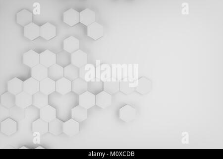 3d rendering of abstract hexagon background Stock Photo