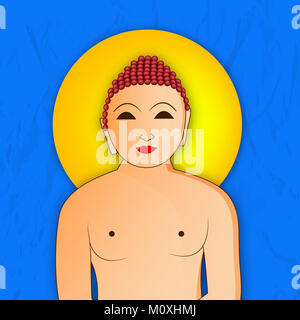 illustration of jain festival Mahavir Jayanti background Stock Photo