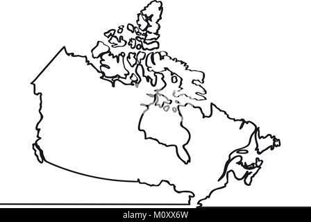 Map of Canada icon, outline style Stock Vector Art & Illustration ...