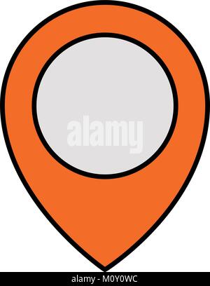 orange signal location vector illustration Stock Vector