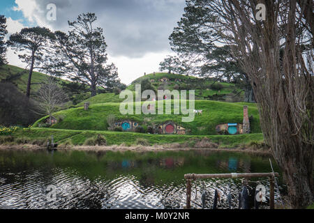 Hobbiton movie set from Lord of the Rings, Matamata, New Zealand