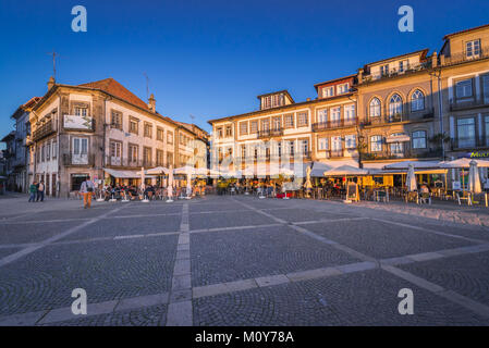 Camoes Square in Ponte de Lima city, part of the district of Viana do Castelo, Norte region of Portugal Stock Photo