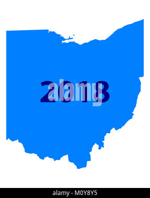 Map of Ohio 2018 Stock Photo