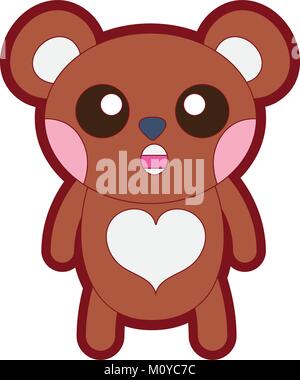 color surprised bear cute wild animal Stock Vector Image & Art - Alamy