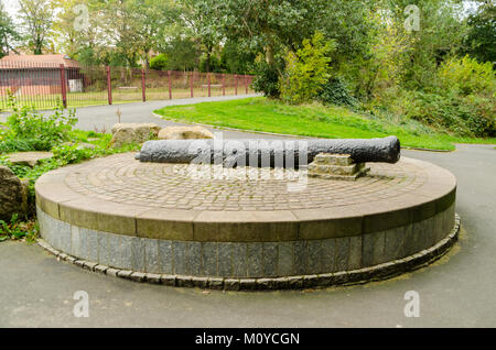 The Cannon, located in Barnes Park, Sunderland Stock Photo