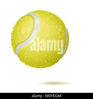 3D Tennis Ball Vector. Classic Yellow Ball. Illustration Stock Vector