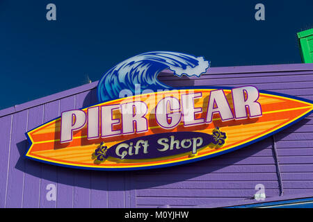 Pier Gear gift shop, Santa Monica Pier, California, United States Stock Photo