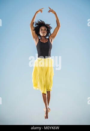 Black woman ballet dancing Stock Photo
