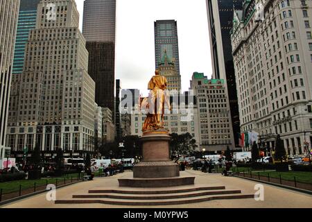 William Tecumseh Sherman monument- Grand Army Plaza, Manhattan, New York City- November 15, 2017 Stock Photo